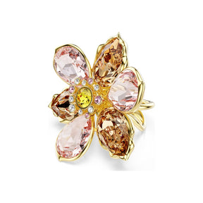 Swarovski Idyllia sormus, keltakullanvärinen ja eri väriset kristallit