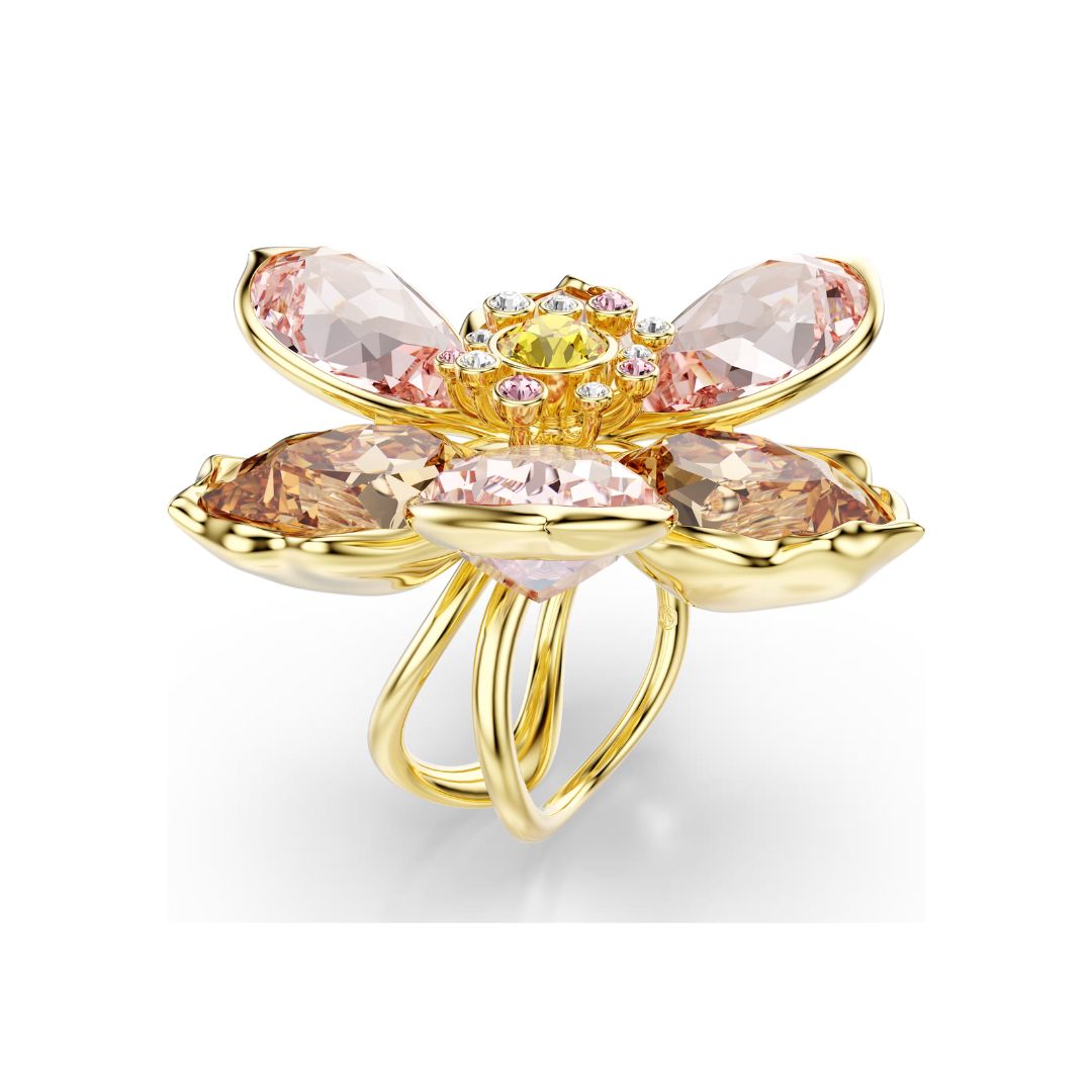 Swarovski Idyllia sormus, keltakullanvärinen ja eri väriset kristallit