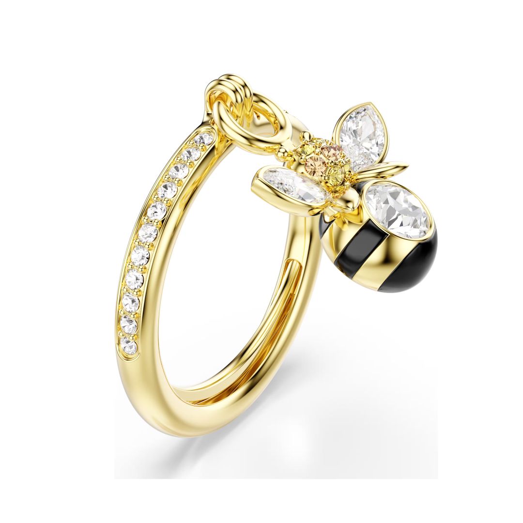 Swarovski Idyllia sormus, keltakullattu ja kirkkaat kristallit