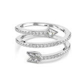 Swarovski Idyllia sormus, kirkkaat kristallit ja zirkonit