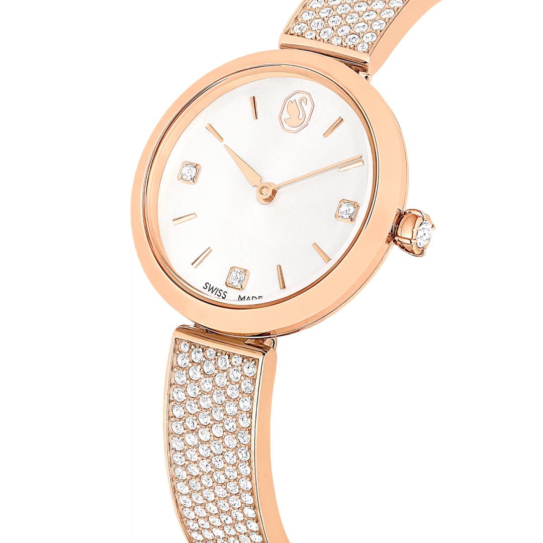 Swarovski Illumina rannekello, ruusukullanväri ja kirkkaat kristallit, 5671202