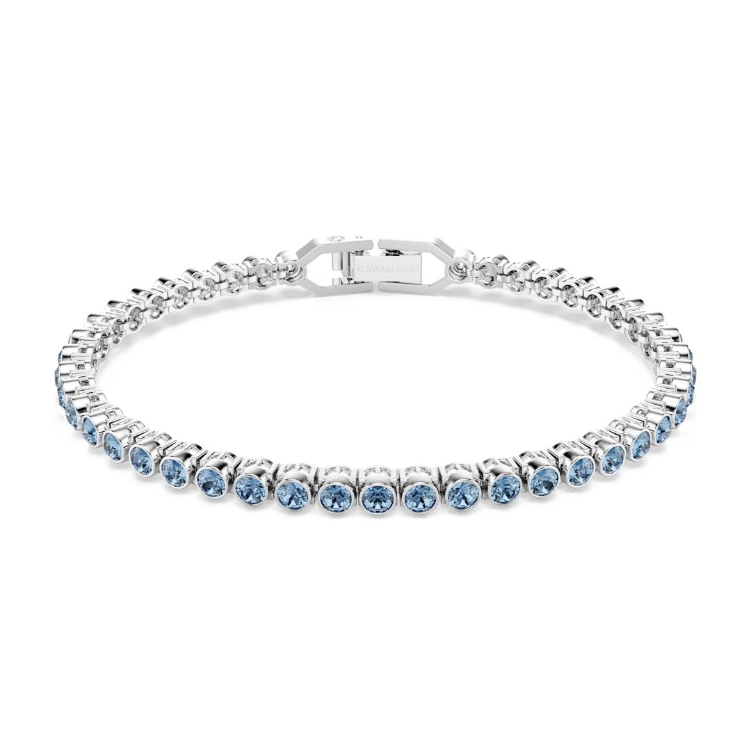 Swarovski Imber Emily Tennis rannekoru, vaalea metalli ja siniset kristallit, 5734239