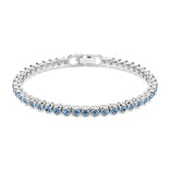 Swarovski Imber Emily Tennis rannekoru, vaalea metalli ja siniset kristallit, 5734239
