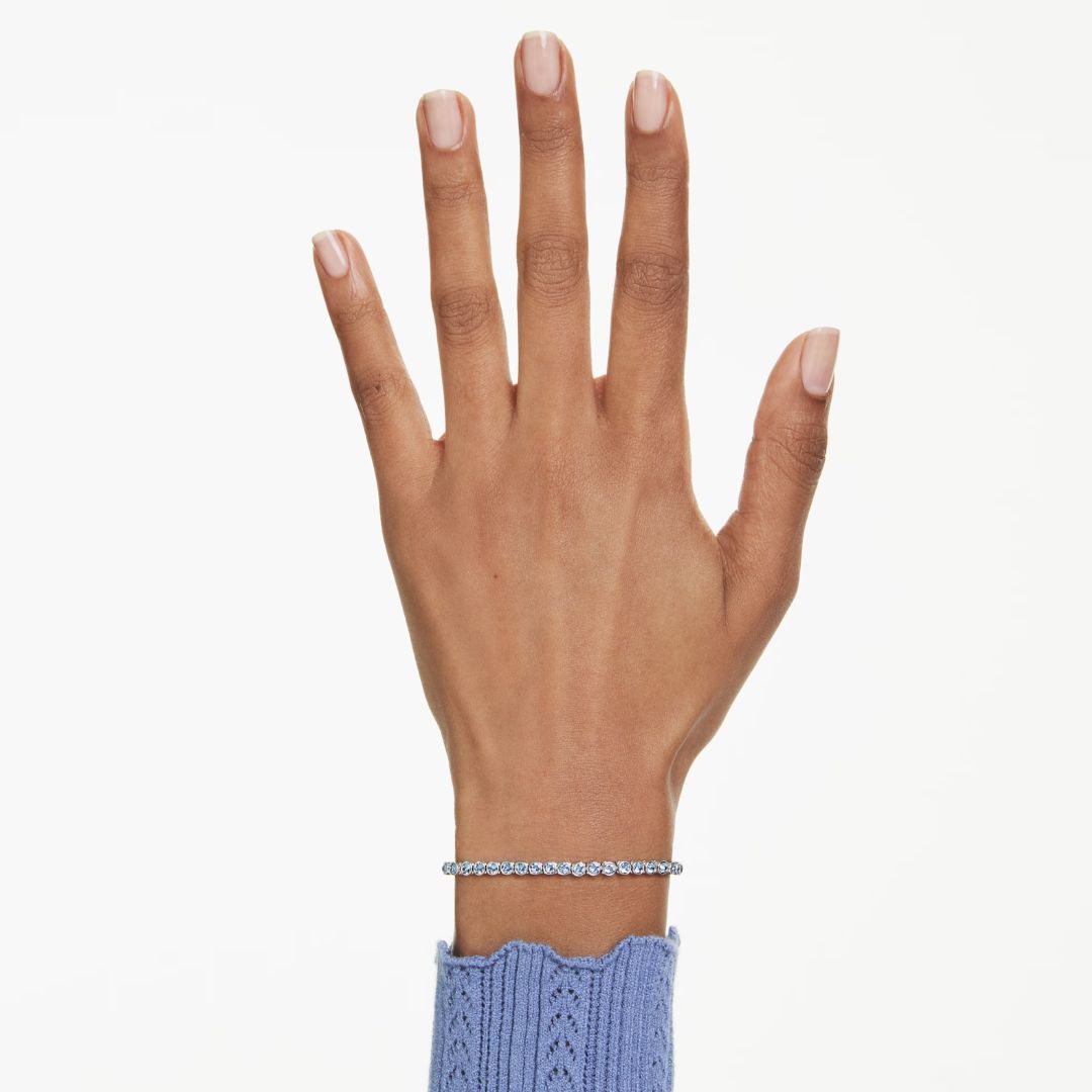 Swarovski Imber Emily Tennis rannekoru, vaalea metalli ja siniset kristallit, 5734239