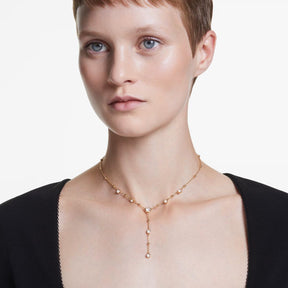 Swarovski Imber Y kaulakoru, keltakullattu ja kirkkaat kristallit, 5684510