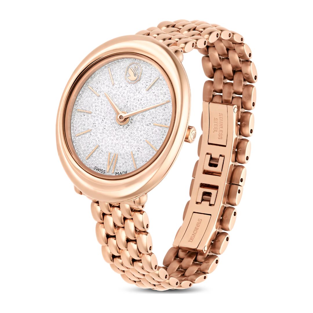 Swarovski Imber oval rannekello, ruusukullanväri ja kirkkaat kristallit, 5717532