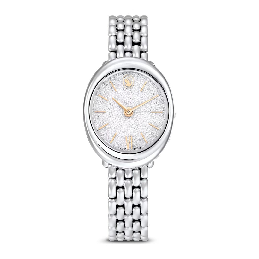 Swarovski Imber oval rannekello, vaalea metalli ja kirkkaat kristallit, 5717590