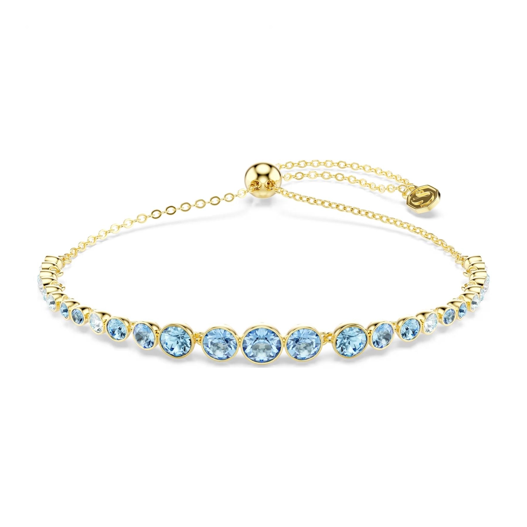 Swarovski Imber rannekoru, keltakullattu ja siniset kristallit, 5757824