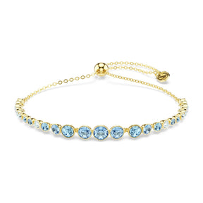 Swarovski Imber rannekoru, keltakullattu ja siniset kristallit, 5757824