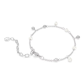 Swarovski Imber rannekoru, vaalea metalli, kirkkaat kristallit ja valkoiset helmet, 5754242