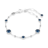 Swarovski Imber Bracelet, Rhodium Plated Metal and Blue Crystals, 5730679