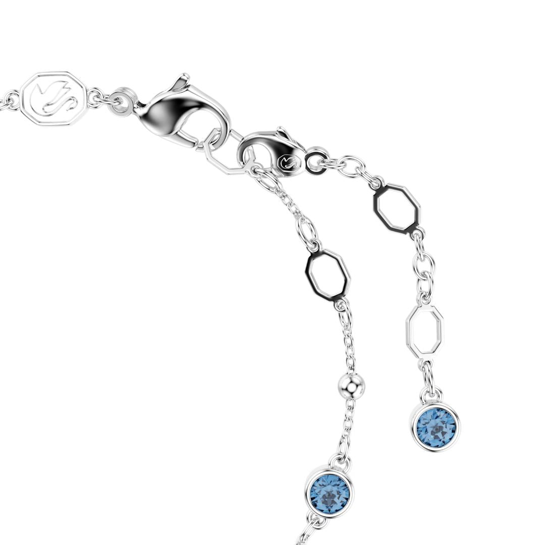 Swarovski Imber Bracelet, Rhodium Plated Metal and Blue Crystals, 5730679