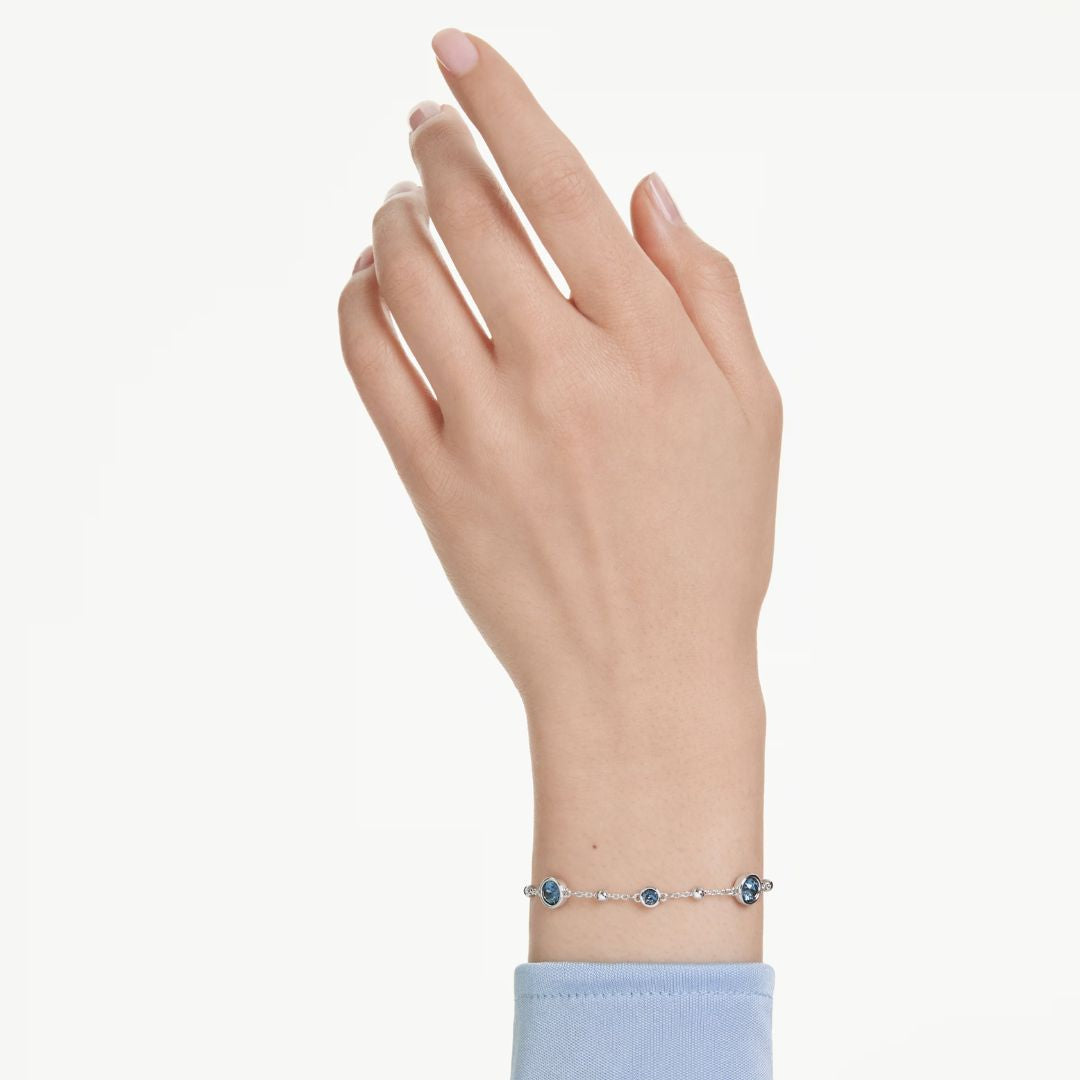 Swarovski Imber rannekoru, vaalea metalli ja siniset kristallit, 5730679