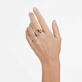 Swarovski Imber sormukset, kahden setti, keltakullattu ja eriväriset zirkonit, 5753276