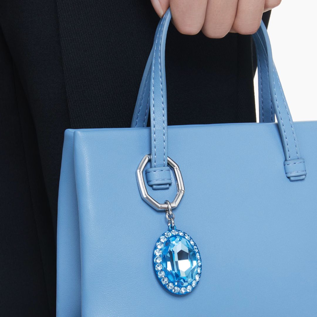 Swarovski Infinity avaimenperä, hopeanvärinen, siniset kristallit, 5666644