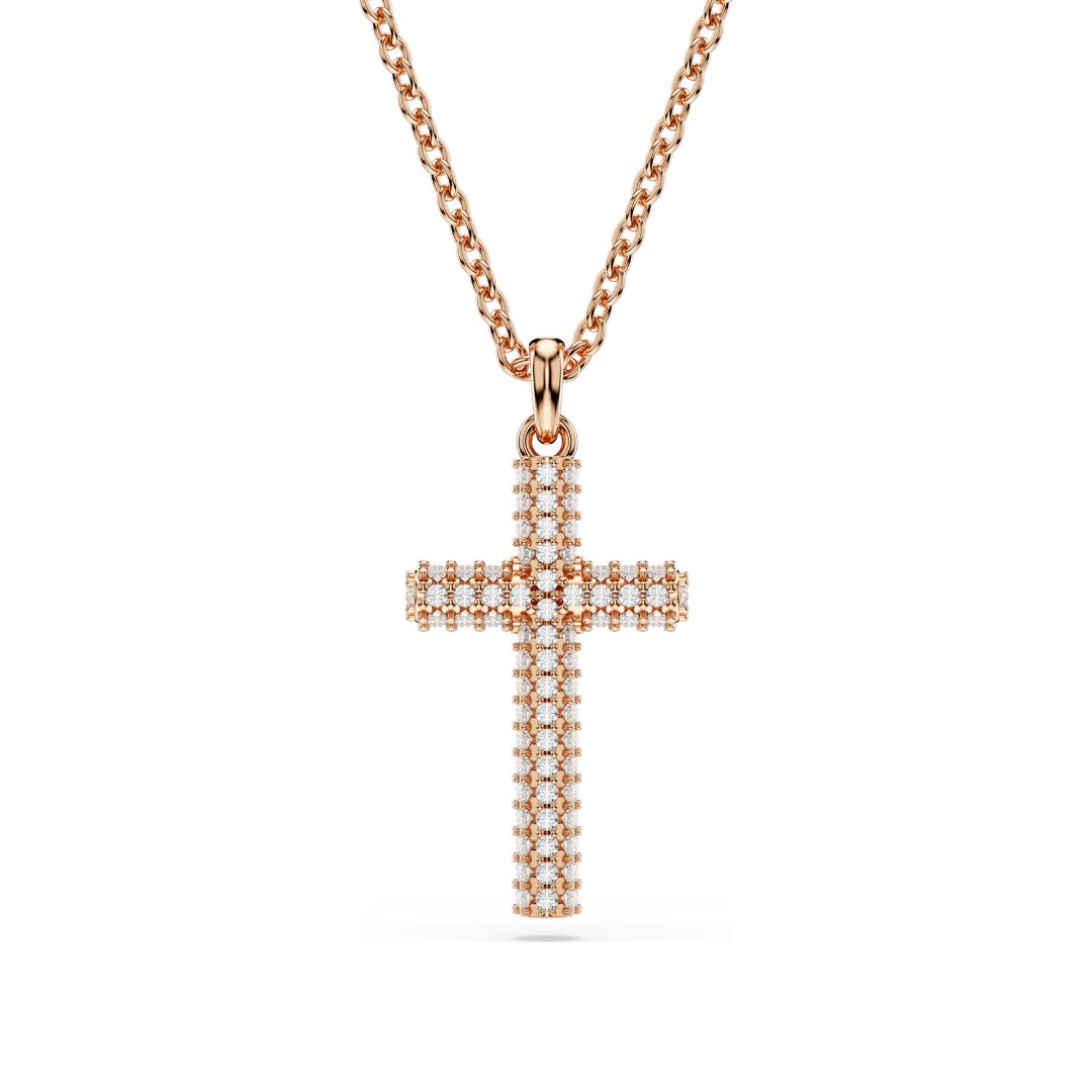 Swarovski Insigne ristiriipus, ruusukullanväri ja kirkkaat kristallit 5727986