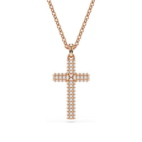 Swarovski Insigne ristiriipus, ruusukullanväri ja kirkkaat kristallit 5727986