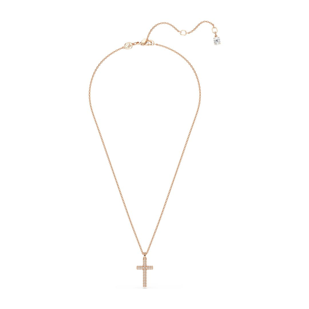 Swarovski Insigne ristiriipus, ruusukullanväri ja kirkkaat kristallit 5727986