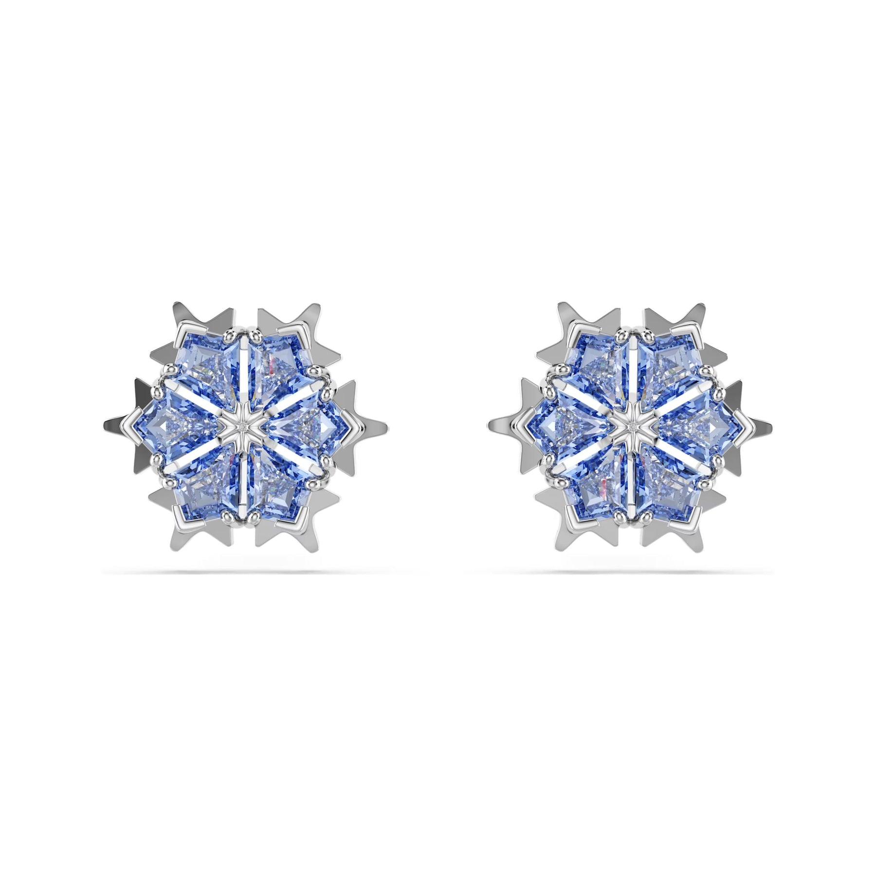 Swarovski Magic Snowflake korvakorut, vaalea metalli ja siniset kristallit 5734242