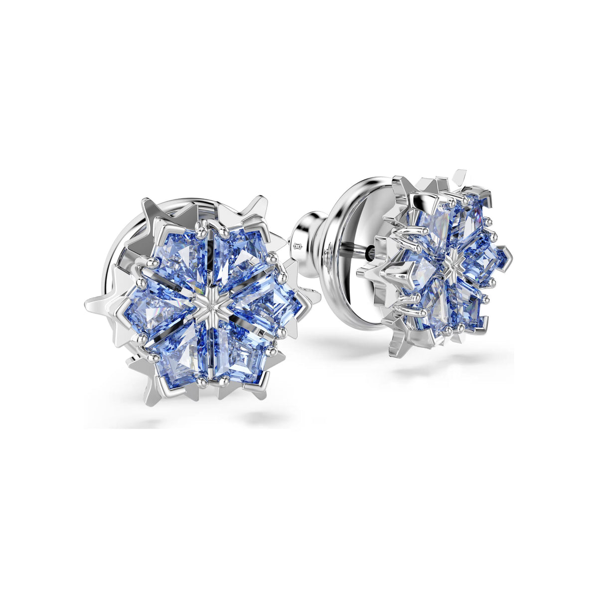 Swarovski Magic Snowflake korvakorut, vaalea metalli ja siniset kristallit 5734242