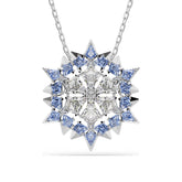 Swarovski Magic Snowflake riipus ja rintakoru, vaalea metalli ja siniset kristallit 5737619
