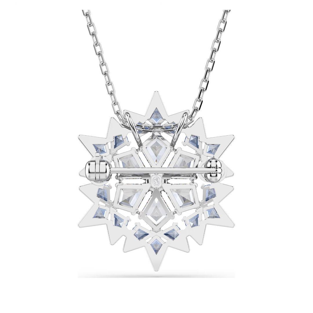 Swarovski Magic Snowflake riipus ja rintakoru, vaalea metalli ja siniset kristallit 5737619
