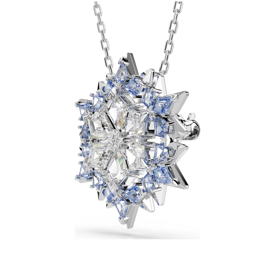 Swarovski Magic Snowflake riipus ja rintakoru, vaalea metalli ja siniset kristallit 5737619
