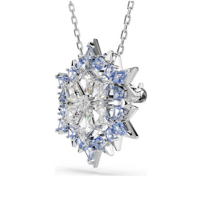 Swarovski Magic Snowflake riipus ja rintakoru, vaalea metalli ja siniset kristallit 5737619