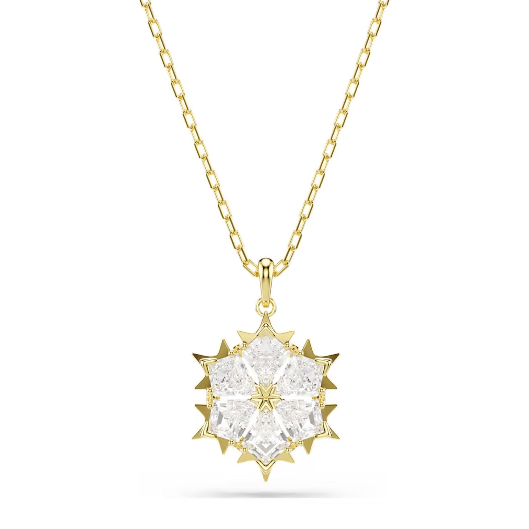 Swarovski Magic korusetti, riipus ja korvakorut, keltakullattu ja kirkkaat zirkonit, 5758002