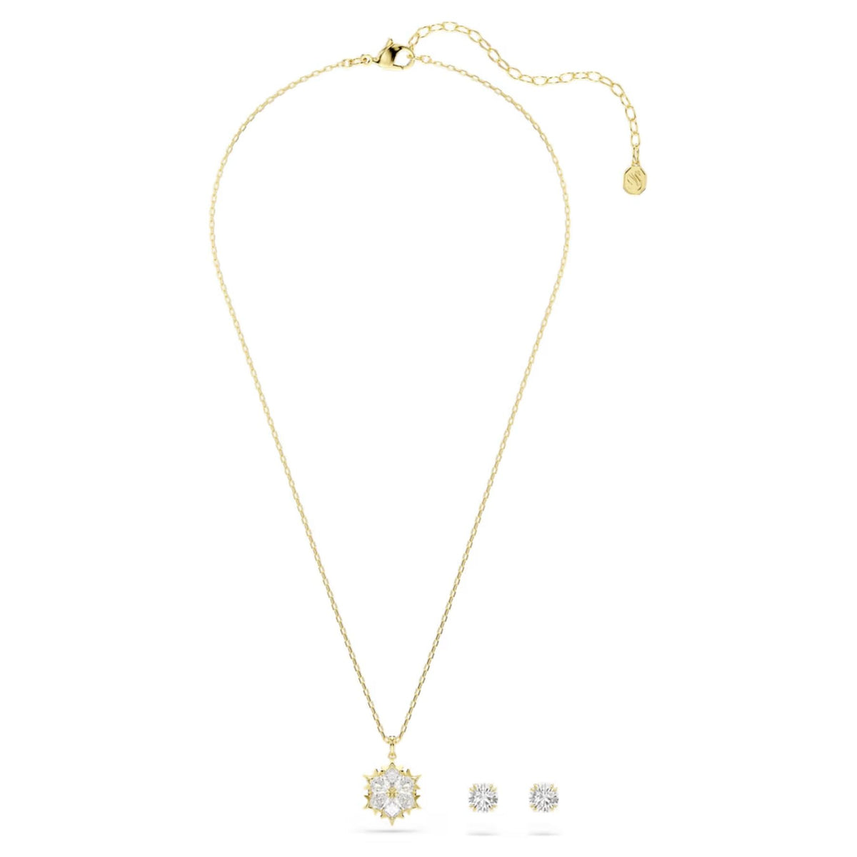 Swarovski Magic korusetti, riipus ja korvakorut, keltakullattu ja kirkkaat zirkonit, 5758002