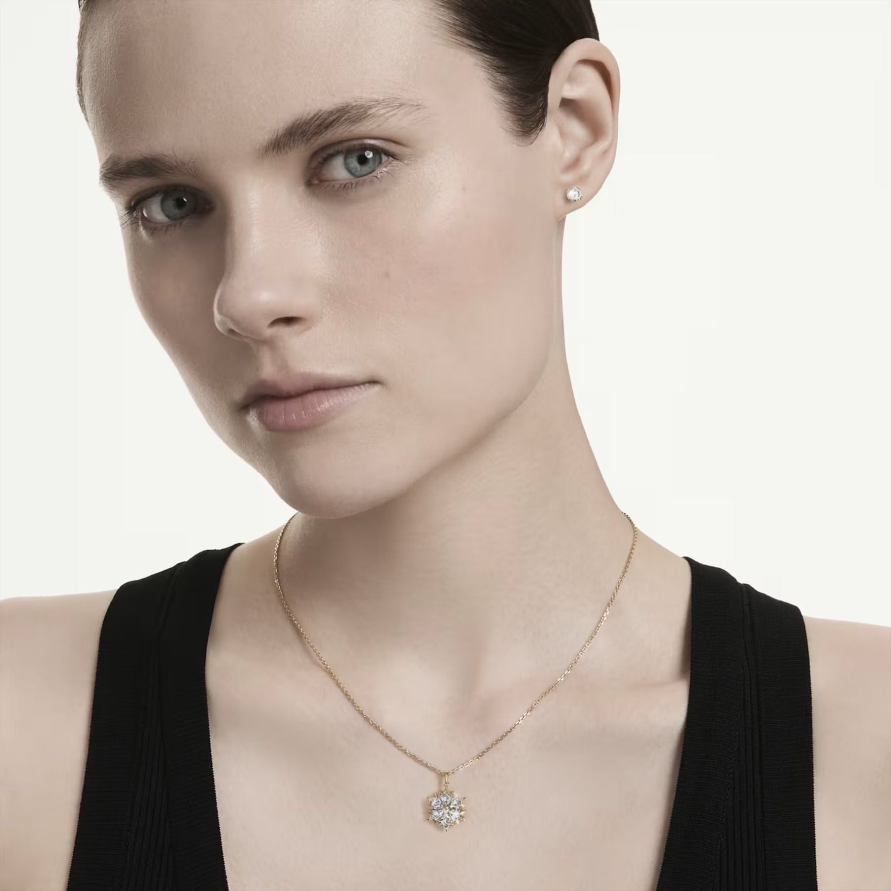 Swarovski Magic korusetti, riipus ja korvakorut, keltakullattu ja kirkkaat zirkonit, 5758002