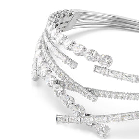 Swarovski Matrix Choker kaulakoru, vaalea metalli ja kirkkaat kristallit, 5726295