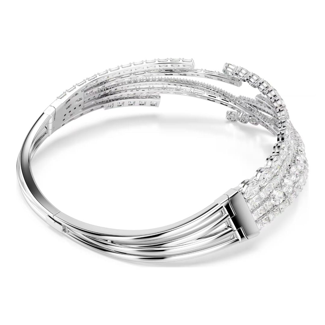 Swarovski Matrix Choker kaulakoru, vaalea metalli ja kirkkaat kristallit, 5726295