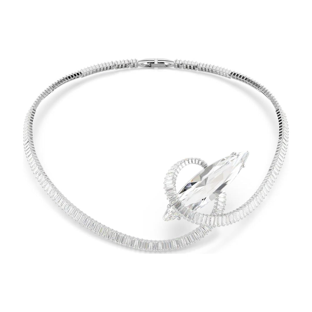 Swarovski Matrix Choker kaulakoru, vaalea metalli ja kirkkaat kristallit, 5727039