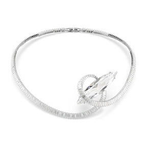 Swarovski Matrix Choker kaulakoru, vaalea metalli ja kirkkaat kristallit, 5727039