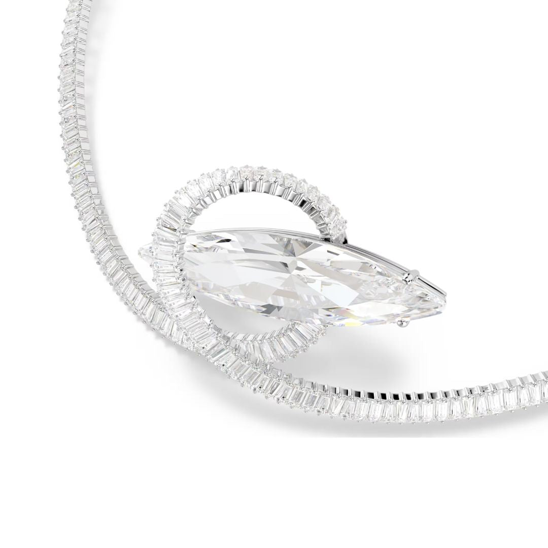 Swarovski Matrix Choker kaulakoru, vaalea metalli ja kirkkaat kristallit, 5727039