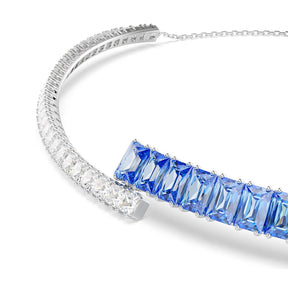 Swarovski Matrix Choker kaulakoru, vaalea metalli, siniset ja kirkkaat kristallit, 5722464