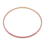 Swarovski Matrix Tennis kaulakoru, keltakullattu ja vaaleanpunaiset zirkonit, 5751762