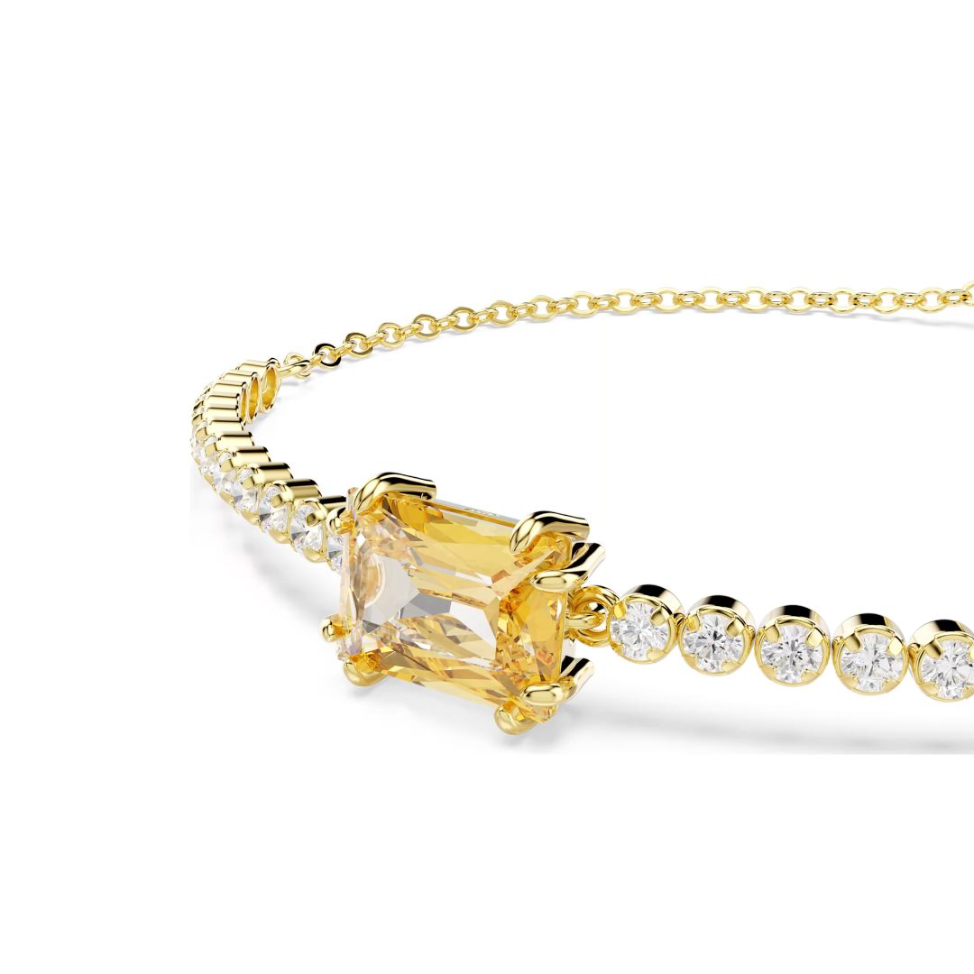 Swarovski Matrix Tennis rannekoru, keltakullanväri kirkkailla kristalleilla ja keltaisella zirkonilla, 5730699