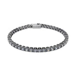 Swarovski Matrix Tennis rannekoru, tumma metalli ja kirkkaat kristallit