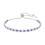 Swarovski Matrix Tennis rannekoru, vaalea metalli, siniset ja kirkkaat kristallit, 5725854