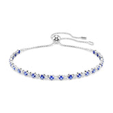 Swarovski Matrix Tennis rannekoru, vaalea metalli, siniset ja kirkkaat kristallit, 5725854