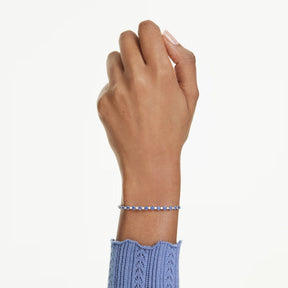 Swarovski Matrix Tennis rannekoru, vaalea metalli, siniset ja kirkkaat kristallit, 5725854