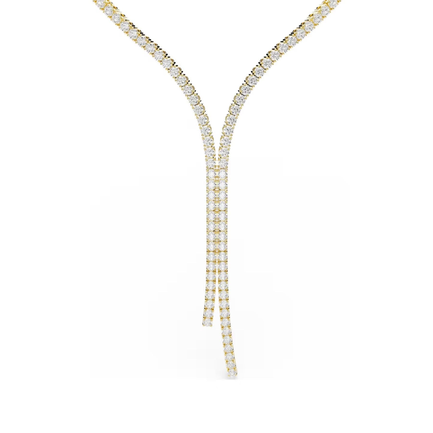 Swarovski Matrix Y kaulakoru, keltakullattu ja kirkkaat zirkoniat, 5750601