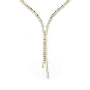 Swarovski Matrix Y kaulakoru, keltakullattu ja kirkkaat zirkoniat, 5750601