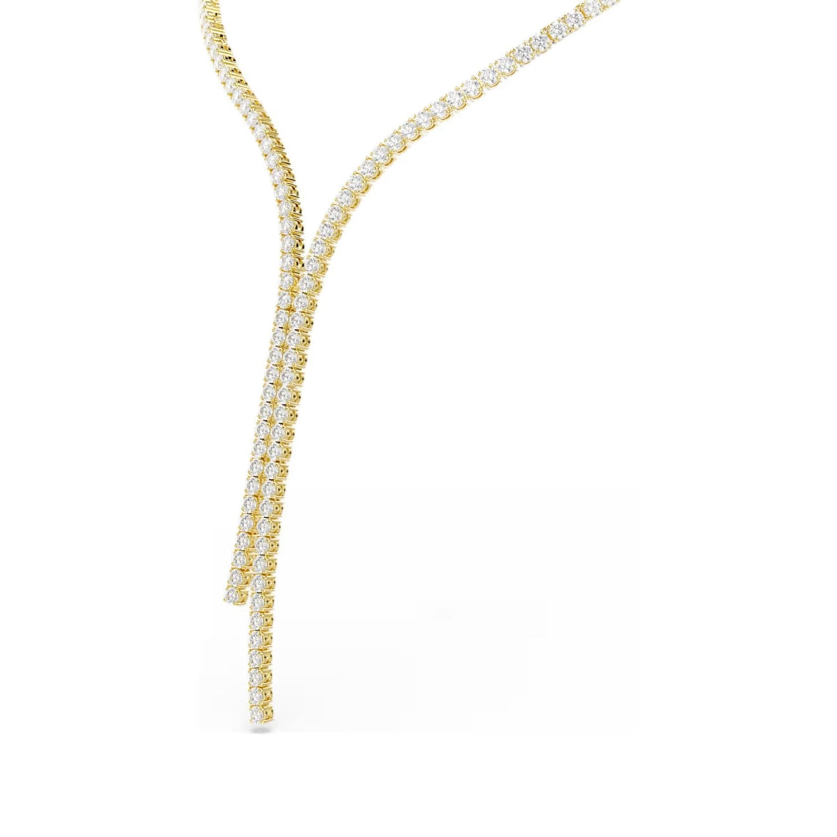 Swarovski Matrix Y kaulakoru, keltakullattu ja kirkkaat zirkoniat, 5750601