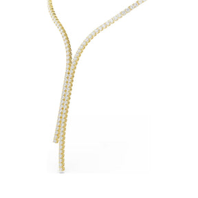 Swarovski Matrix Y kaulakoru, keltakullattu ja kirkkaat zirkoniat, 5750601