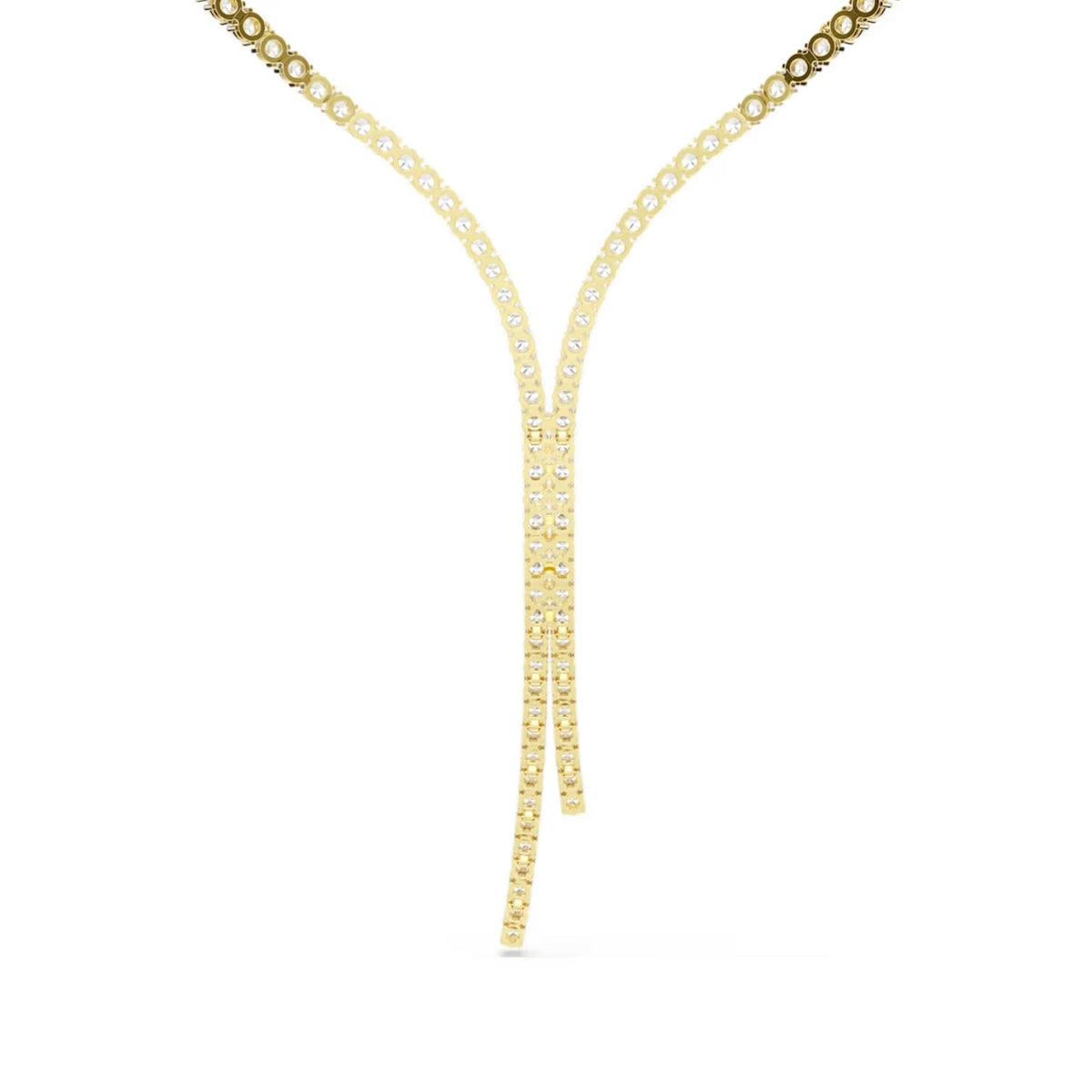 Swarovski Matrix Y kaulakoru, keltakullattu ja kirkkaat zirkoniat, 5750601