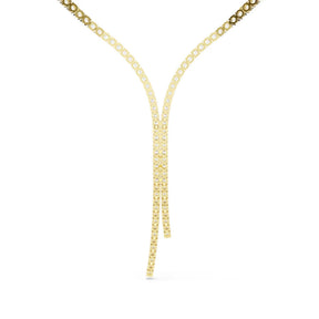 Swarovski Matrix Y kaulakoru, keltakullattu ja kirkkaat zirkoniat, 5750601