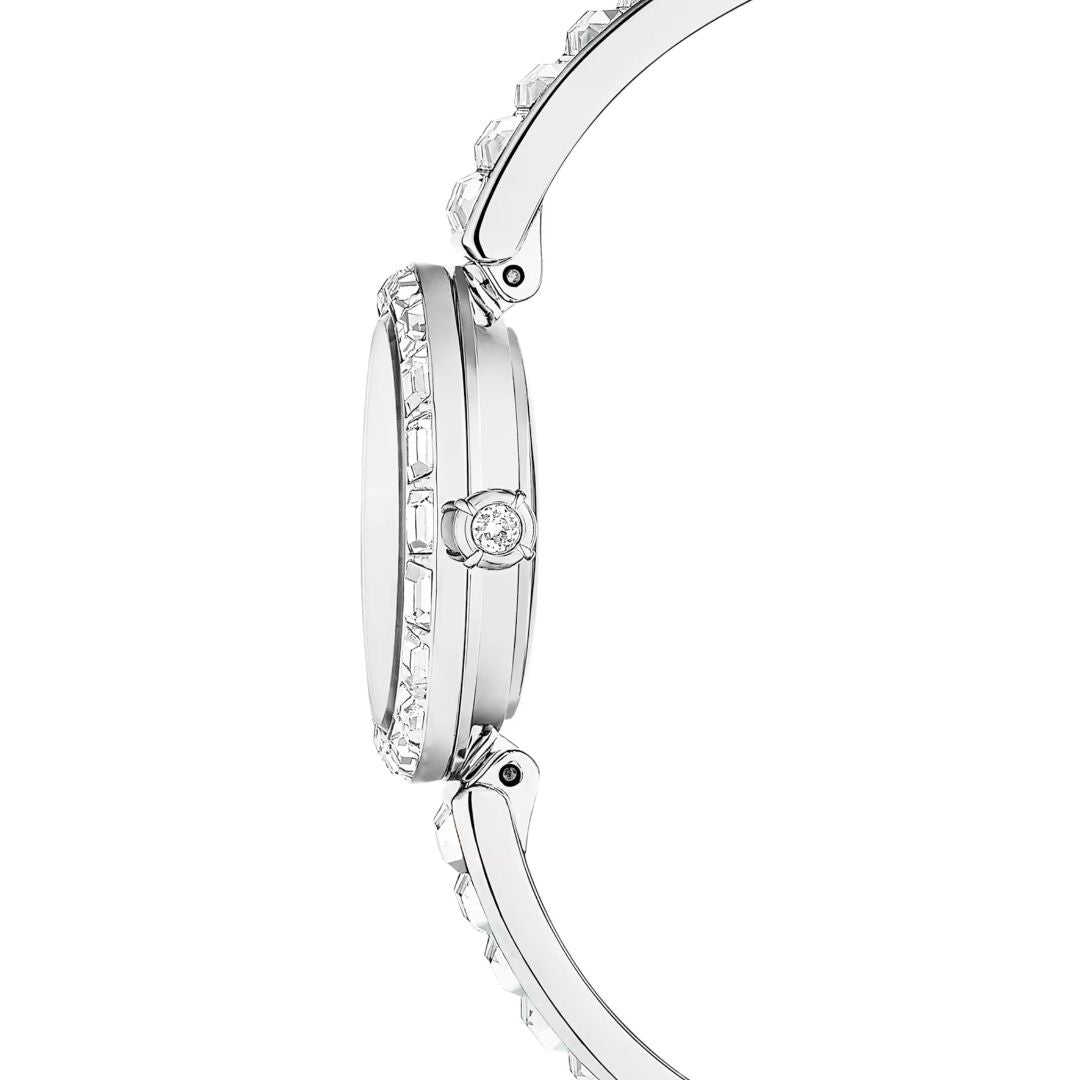 Swarovski Matrix bangle rannekello, hopeanvärinen ja kirkkaat kristallit, 5677487